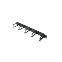 VALUE Kabelführungsplatte für Schaltschrank - Vorderseite - RAL 9005, Schwarz - 1U - 48.3 cm (19")