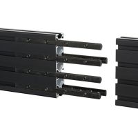B-TECH BT8390-EXT/B, Montageschiene, Schwarz, Wand, 12 mm, 8 mm, 180 mm
