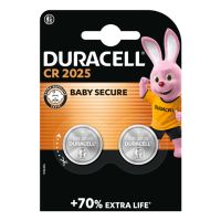 Duracell Knopfzelle CR2025 B2 Lithium, Einwegbatterie, CR2025, Lithium, 3 V, 2 Stück(e), Silber