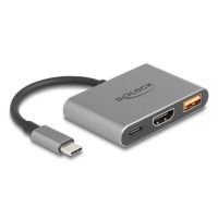 Delock 61071, 0,1 m, USB Typ-C, USB Type-C + USB Type-A + HDMI, Männlich, Weiblich, Gerade