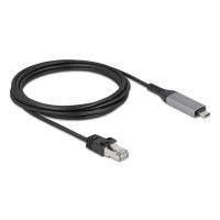 Delock USB LAN Kabel USB Type-C zu RJ45 Gigabit Ethernet 3 m, USB Type-C, RJ-45, 3 m, Anthrazit