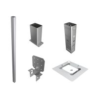 Elo Touch Solutions Elo Wallaby Pro Self-Service - Befestigungskit (2 Stangen, Stangenkopplung, untere Pfostenhalterung, obere Pfostenhalterung, Rosettenplatte)