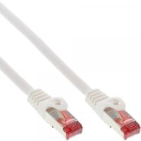 InLine Patchkabel - S/FTP (PiMf) - Cat.6 - halogenfrei - Kupfer - weiß - 1m