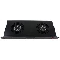 Rockstable 1 HE 19" Belüftungselement, Kühlgebläse, Schwarz, Stahl, 2 Lüfter, 12 cm, 330 m³/h