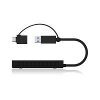 ICY BOX Mobiler USB zu Dual HDMI Splitter, 2 x HDMI, Männlich, Weiblich, Gerade, Gerade, 3840 x 2160 Pixel