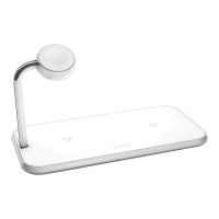 Zens Dual+Watch Aluminium Wireless Charger - Induktive Ladematte + AC-Netzteil
