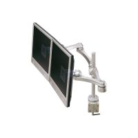 ROLINE Dual LCD Monitor Arm - Befestigungskit (Spannbefestigung für Tisch, einstellbarer Montagearm)