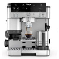 SharkNinja Ninja ES601EU, Espressomaschine, 2 l, Kaffeebohnen, Eingebautes Mahlwerk, 1650 W, Schwarz, Edelstahl