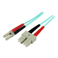 StarTech.com 2m Fiber Optic Cable - 10 Gb Aqua - Multimode Duplex 50/125 - LSZH - LC/SC - OM3 - LC to SC Fiber Patch Cable (A50FBLCSC2)