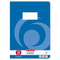 Herlitz 3322500, Blau, 16 Blätter, Liniertes Papier, A4, Klammerbindung, Papier