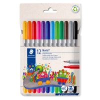STAEDTLER 320 C12, Fein / Mittel, 12 Farben, Schwarz, Blau, Braun, Grün, Grau, Hellblau, Hellgrau, Orange, Pink, Rot, Violett, Gelb, 1 mm, 3 mm, Rund