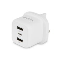 Dicota Netzteil - kompakt, Laptop - 32 Watt - 3 A - 3 Ausgabeanschlussstellen (USB-C, 2 x USB)