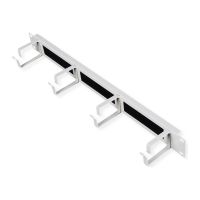 ROLINE Patch Panel - 44 x 60 mm, mit Bürstenstreifen - Hellgrau, RAL 7035 - 1U - 48.3 cm (19")