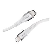 Intenso C315L - Lightning-Kabel - 24 pin USB-C männlich zu Lightning männlich - 1.5 m - MFI-zertifiziert - weiß - unterstützt Power Delivery 3.0, geflochtenes Kabel, USB-Stromversorgung (27 W)