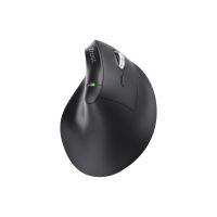 Trust Vyran - Vertikale Maus - ergonomisch - Für Rechtshänder - optisch - 8 Tasten - kabellos - 2.4 GHz, Bluetooth - kabelloser Empfänger (USB)