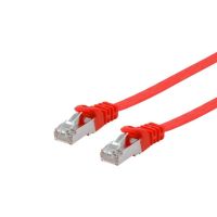 Equip Cat.6A U/FTP Flat Patchkabel, 2m, Rot, 2 m, Cat6a, U/FTP (STP), RJ-45, RJ-45, Rot