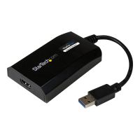 StarTech.com USB 3.0 auf HDMI Adapter / Konverter - Externe Monitor Grafikkarte für Mac und PC - DisplayLink Zertifiziert - HD 1080p - Adapterkabel - USB Typ A männlich zu HDMI weiblich - 16 cm - Schwarz - 1920 x 1200 (WUXGA)
