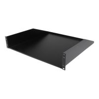 StarTech.com 2 HE 19 Fest montierbarer Schwerlast Fachboden für Server Rack/ Schrank bis 56 Kg - Fachboden für Serverschrank 45cm Tief - Rack - Regal - Schwarz - 2U - 48.3 cm (19")