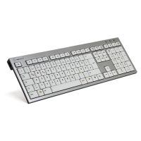 Logickeyboard SKB-AJPU-DE, Full-size (100%), Verkabelt, USB, QWERTZ, Aluminium, Weiß
