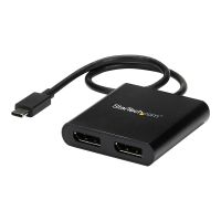 StarTech.com USB-C auf DisplayPort Multi-Monitor Adapter - 2-Port MST Hub - USB C zu 2x DP Splitter - USB Typ C zu DP MST Hub - DisplayPort-Adapter - 24 pin USB-C (M)
