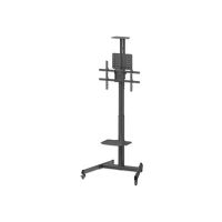 Manhattan Wagen - für LCD-Display / AV-Ausrüstung / Kamera - tool-free, height adjustment - Stahl, Kunststoff - Schwarz - Bildschirmgröße: 94-218.4 cm (37"-86")