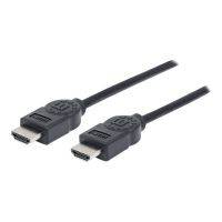 Manhattan HDMI Cable, 4K@30Hz (High Speed), 1.8m, Male to Male, Black, Ultra HD 4k x 2k, Fully Shielded, Gold Plated Contacts, Lifetime Warranty, Polybag