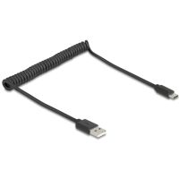 Delock 90368, 0,75 m, USB A, USB C, USB 2.0, 480 Gbit/s, Schwarz