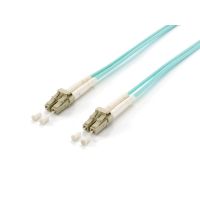 Equip FO Patchkabel, LC/LC 50/125 µm OM3, 25 m, Duplex, Multimode, Farbe: Aqua, LSZH, 25 m, OM3, LC, LC