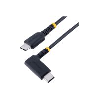 StarTech.com 6in (15cm) USB C Charging Cable Right Angle, 60W PD 3A, Heavy Duty Fast Charge USB-C Cable, USB 2.0 Type-C, Durable and Rugged Aramid Fiber, S20/iPad/Pixel - High Quality USB Charging Cord (R2CCR-15C-USB-CABLE)