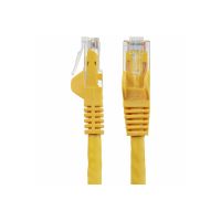 StarTech.com 7.5m CAT6 Ethernet Cable, 10 Gigabit Snagless RJ45 650MHz 100W PoE Patch Cord, CAT 6 10GbE UTP Network Cable w/Strain Relief, Yellow, Wiring is UL Certified/TIA - Category 6 - 24AWG (N6PATC750CMYL)