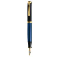 Pelikan M800, Schwarz, Blau, Gold, Integriertes Befüllsystem, Gold, Kursiv nib, Gold/Rhodium, Medium