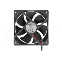 Delock Gehäuselüfter - axial - 92 mm - Schwarz