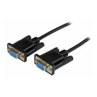 StarTech.com 1m DB9 RS232 Seriell Nullmodemkabel - Bu/Bu - 9-pin seriell Null-Modem Anschlusskabel - Schwarz - Nullmodemkabel - DB-9 (W)