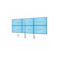 StarTech.com Six-Monitor Desk Mount w/ Crossbar, Up To 32" Screens/17.6lb - Befestigungskit - für 6 LCD-Displays - Säule, dual - Stahl, Kunststoff - weiß - Bildschirmgröße: 43.2-81.3 cm (17"-32")