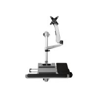 StarTech.com WALLSTSI1 Computer-Workstation für die Wandmontage - Beweglicher Monitorarm - Tastaturarm - Sitz-Steh-Schreibtisch - Befestigungskit (Stange, Maushalterung, Handgelenkkissen, Federarm, Wandmontagehalterung, Tastatur-Tablett, Monitorhalterung,