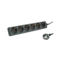 ROLINE Steckdosenleiste - Wechselstrom 250 V - 3600 Watt - Eingabe, Eingang CEE 7/4 - Ausgangsanschlüsse: 6 (3 x CEE 7/4)