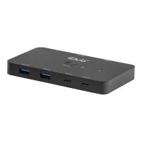 Club 3D KVM-Switch Dual USB-C auf HDMI 4K 60 Hz PD3.0 100W