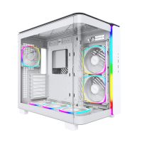 MONTECH King 95 PRO, Midi Tower, PC, Weiß, ATX, micro ATX, Mini-ITX, Gehärtetes Glas, SPCC, Gaming