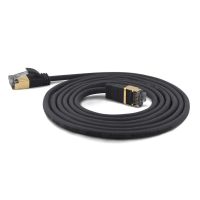 WANTEC Extra dünnes CAT7 SSTP Patchkabel, 10 m, Cat7, S/FTP (S-STP), RJ-45, RJ-45, Schwarz
