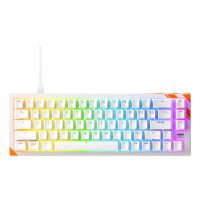 Cherry K5 PRO TMR COMPACT, Kabelgebunden, USB, Mechanischer Switch, QWERTY, RGB-LED, Orange, Weiß