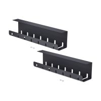 StarTech.com Startech - Kabelmanagementfach - Stromleistenhalter - unter Tisch montierbar - Schwarz - 53 cm - TAA-konform (Packung mit 2)