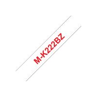 Brother M-K222BZ - Kunststoff - Rot auf Weiß - Rolle (0,9 cm x 8 m)