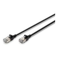 DIGITUS CAT 6A F-FTP Slim Patchkabel, 2m, Schwarz