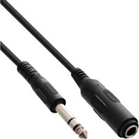 InLine Klinkenverlängerung - 6,3mm Klinke Stecker / Buchse - 5m - Stereo