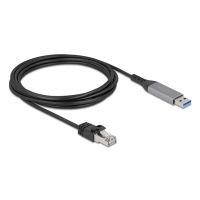 Delock USB LAN Kabel USB Typ-A zu RJ45 Gigabit Ethernet 3 m, USB Type-A, RJ-45, 3 m, Anthrazit