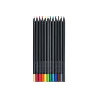 FABER-CASTELL Black Edition - Farbstift - ausgewählte leuchtende Farben (Packung mit 12)
