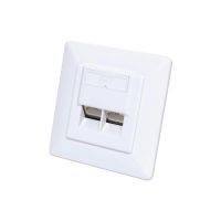 Intellinet Wandplatte - CAT 6 10G - mit Beschriftungsfenster