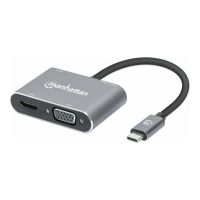 Manhattan USB-C Dock/Hub, Ports (x4):  HDMI, USB-A, USB-C and VGA, With Power Delivery (87W)