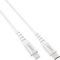InLine USB-C Lightning Kabel - für iPad - iPhone - iPod - silber/Alu - 2m MFi