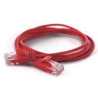 WANTEC Extra dünnes CAT6A UTP Patchkabel, 1,5 m, Cat6a, U/UTP (UTP), RJ-45, RJ-45, Rot